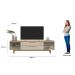 Rack para Tv até 75 Polegadas 2 Gavetas com Nicho Leah Tauari/Off White
