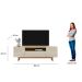 Rack para Tv até 75 Polegadas 3 Portas com Nicho Odette Tauari/Off White