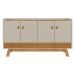 Buffet Aparador Retrô Ripado Columbus Nature Off-White