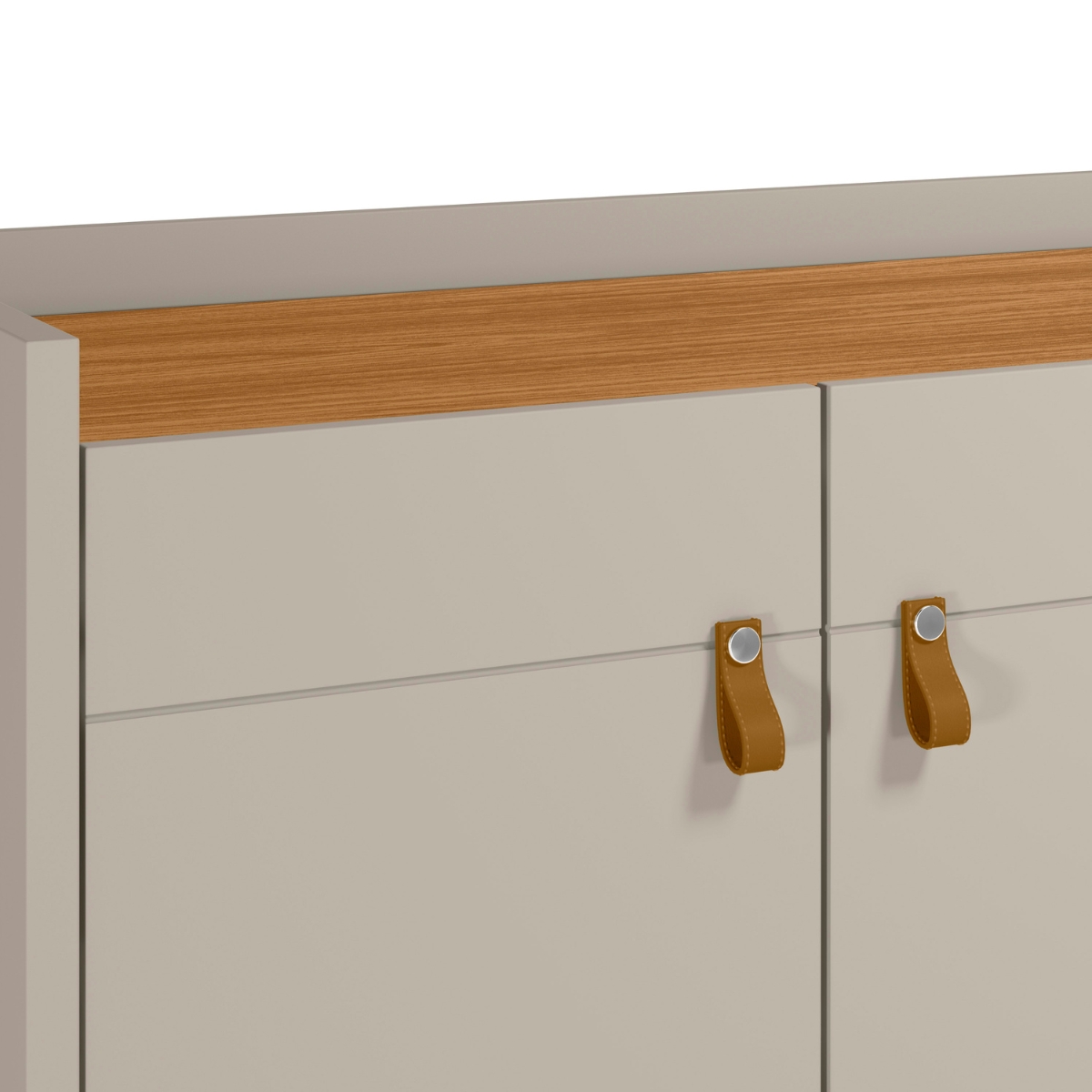 Buffet Aparador Retrô Ripado Columbus Nature Off-White