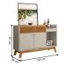 Buffet Aparador com Gaveta Ripada Chicago Nature Off-White