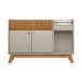 Buffet Aparador com Gaveta Ripada Chicago Nature Off-White