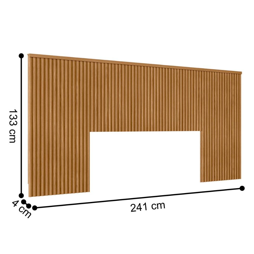 Cabeceira Cama Box Casal Queen Ripada Midland Nature