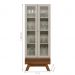 Conjunto Cristaleira e Buffet com Ripas Toch Freijo Off White