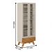 Conjunto Sala Cristaleira e Aparador Akron Nature Off-White
