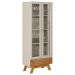 Conjunto Sala Cristaleira e Aparador Akron Nature Off-White