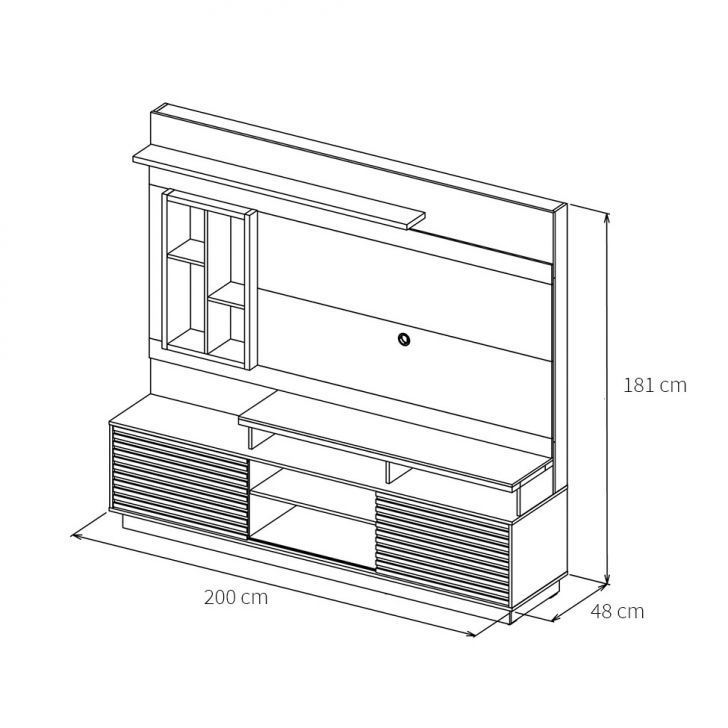 Estante Home Theater para TV até 65 Polegadas Eldorado Linea