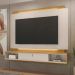 Home Painel Havana Para TV até 75" Polegadas com Led Tauari/Off White Fosco