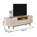 Home Ripado para TV até 75' com Led NewberryTauari Off-White
