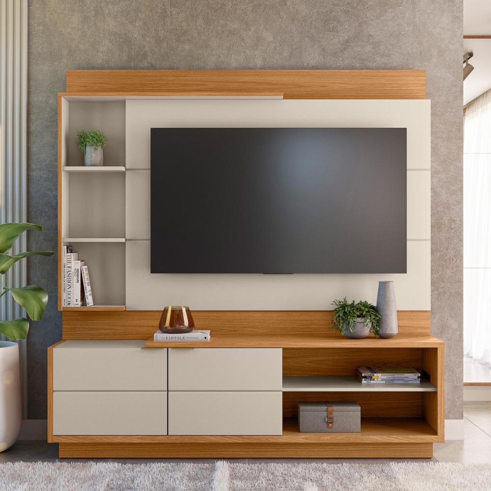 Home TV 70 Polegadas com Gaveta Moscou Nature Off-White 