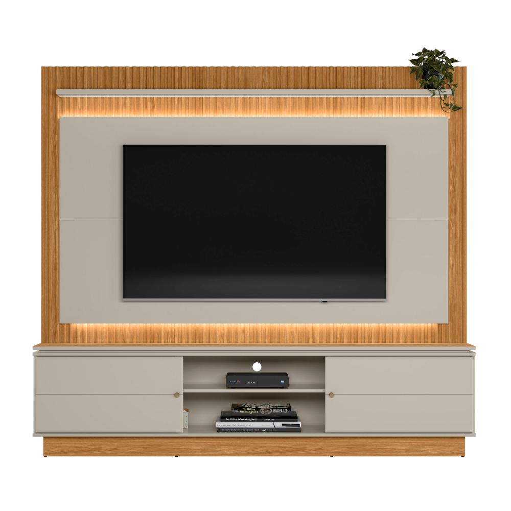 Home para TV ate 75 Polegadas Com Led Bruce Nature Off-White