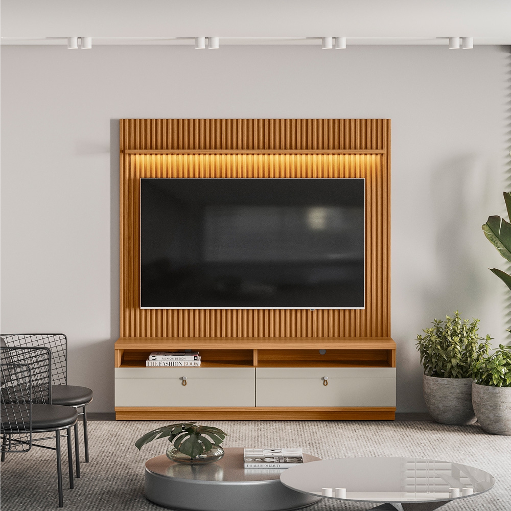 Home para TV ate 75 Polegadas Spring Nature Off-White