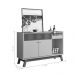 Jogo de Cristaleira e Buffet Ripados Dout Freijo Off White