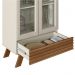 Jogo de Cristaleira e Buffet Ripados Dout Freijo Off White