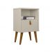 Mesa de Cabeceira Manchester com Gaveta Off White