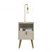 Mesa de Cabeceira Manchester com Gaveta Off White