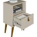 Mesa de Cabeceira Manchester com Gaveta Off White