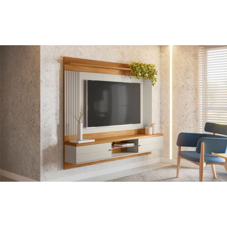 Painel Home para TV 75 Polegadas Sofia Nature Off-White