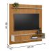 Painel TV 65' Frisado com Prateleira Ávila Nature Off-White