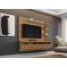 Painel para TV com Ripas Cerci Amêndoa Titânio