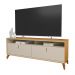 Rack Bancada Dubai 1.6 Para TV até 70" Polegadas Tauari/Off White Fosco