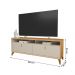 Rack Bancada Dubai 1.6 Para TV até 70" Polegadas Tauari/Off White Fosco