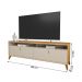 Rack Bancada Dubai 1.8 Para TV até 75" Polegadas Tauari/Off White Fosco