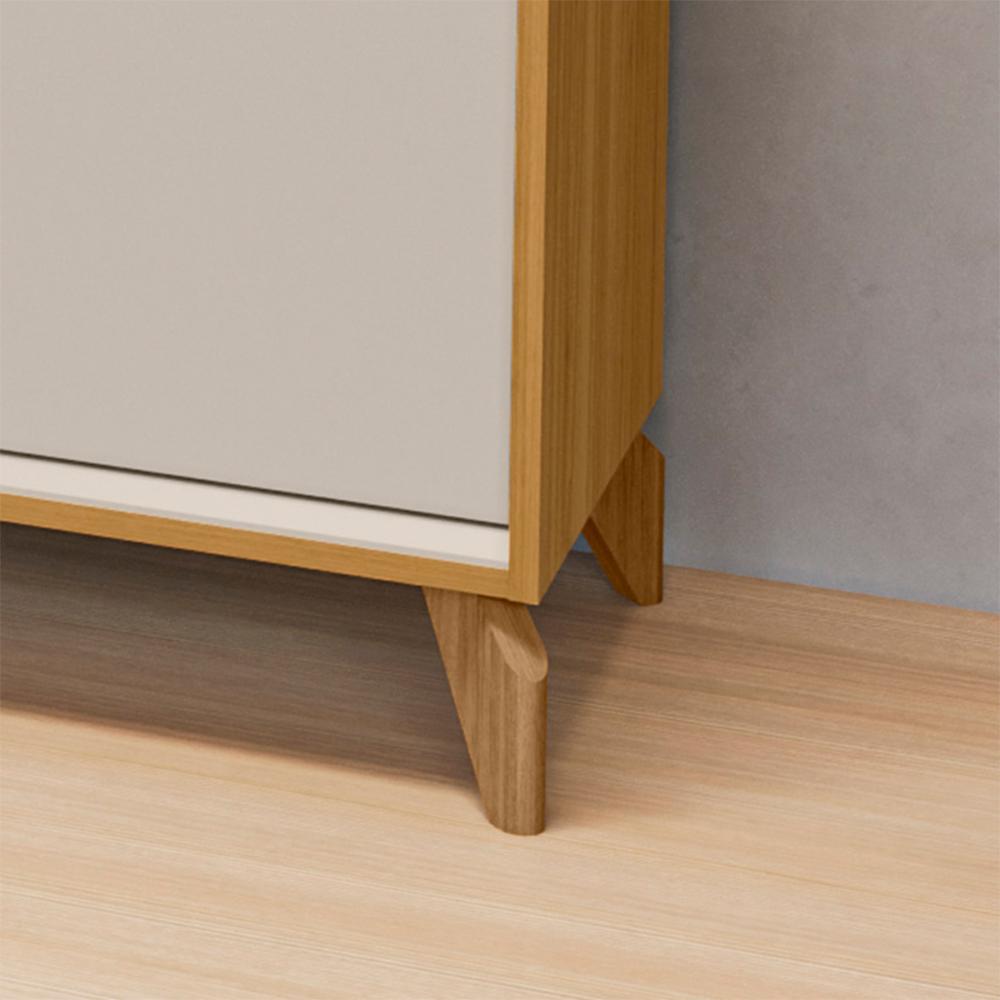 Rack Bancada Dubai 1.8 Para TV até 75" Polegadas Tauari/Off White Fosco