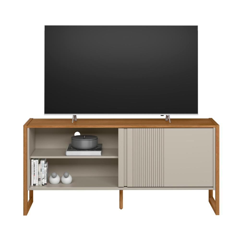Rack Porta Frisada para TV 55' Guimarães Nature Off-White