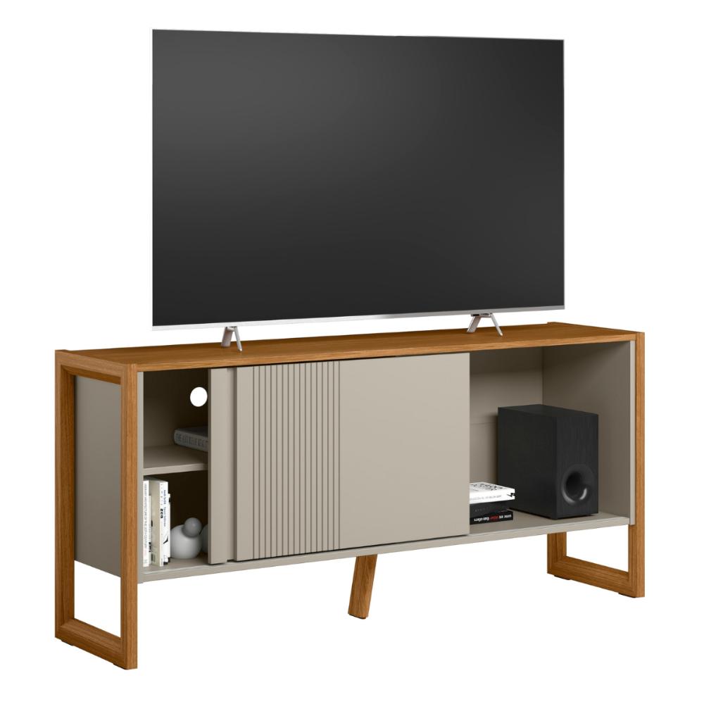 Rack Porta Frisada para TV 55' Guimarães Nature Off-White