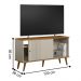 Rack Porta Frisada para TV 55' Guimarães Nature Off-White