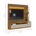 Rack e Painel para TV com Modulo Lateral Bond Nature Off-White