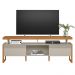 Rack para TV 70' com Moldura no Pé Bristol Nature Off-White