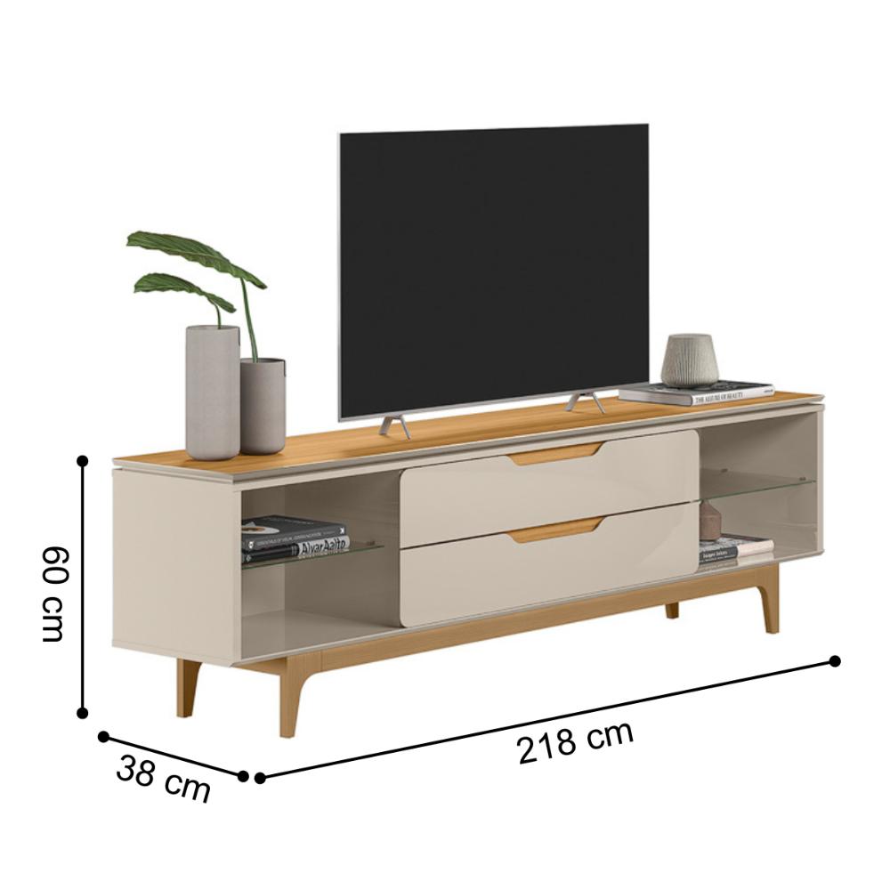 Rack para TV 75' com Gavetas Coimbra Taurari Off-White