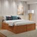 Cama Casal Beauty Madeira Maciça Amêndoa
