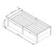 Cama Solteiro 2 GV Beauty Amêndoa