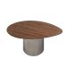 Conjunto de duas Mesas de Centro Orgânica 130 cm Mármore e  Mdf