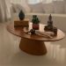 Mesa De Centro Cone Oval 160x90 cm Base Madeira Freijó Tampo Freijó