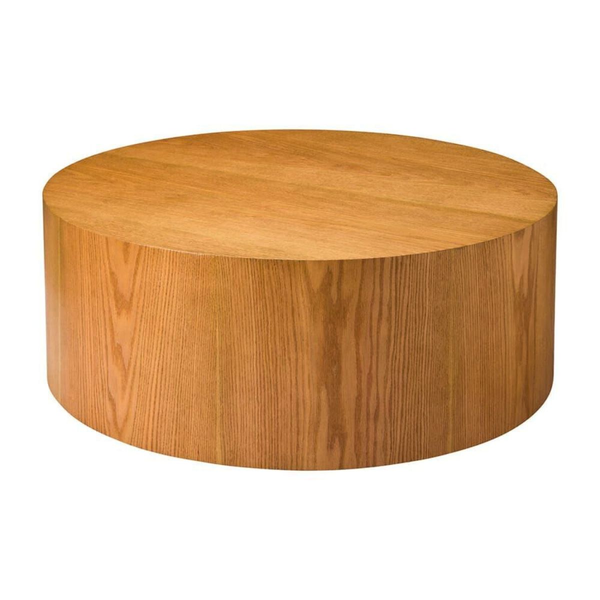 Mesa De Centro Cone Redonda Cilíndrica 100 cm Base Madeira Freijó Tampo Freijó