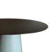 Mesa De Jantar Cone Oval 120x80 Cm Base Cimento Queimado Tampo Laqueado Preto
