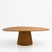 Mesa De Jantar Cone Oval Orgânica 137x90 Cm Freijó