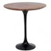 Mesa Lateral Tulipa Saarinen Redonda 51 cm - Imbuia Base Preta