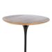 Mesa Lateral Tulipa Saarinen Redonda 51 cm - Imbuia Base Preta