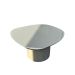 Mesa de Centro Orgânica 80 cm Base Cimento Queimado Tampo Laqueado Fendi