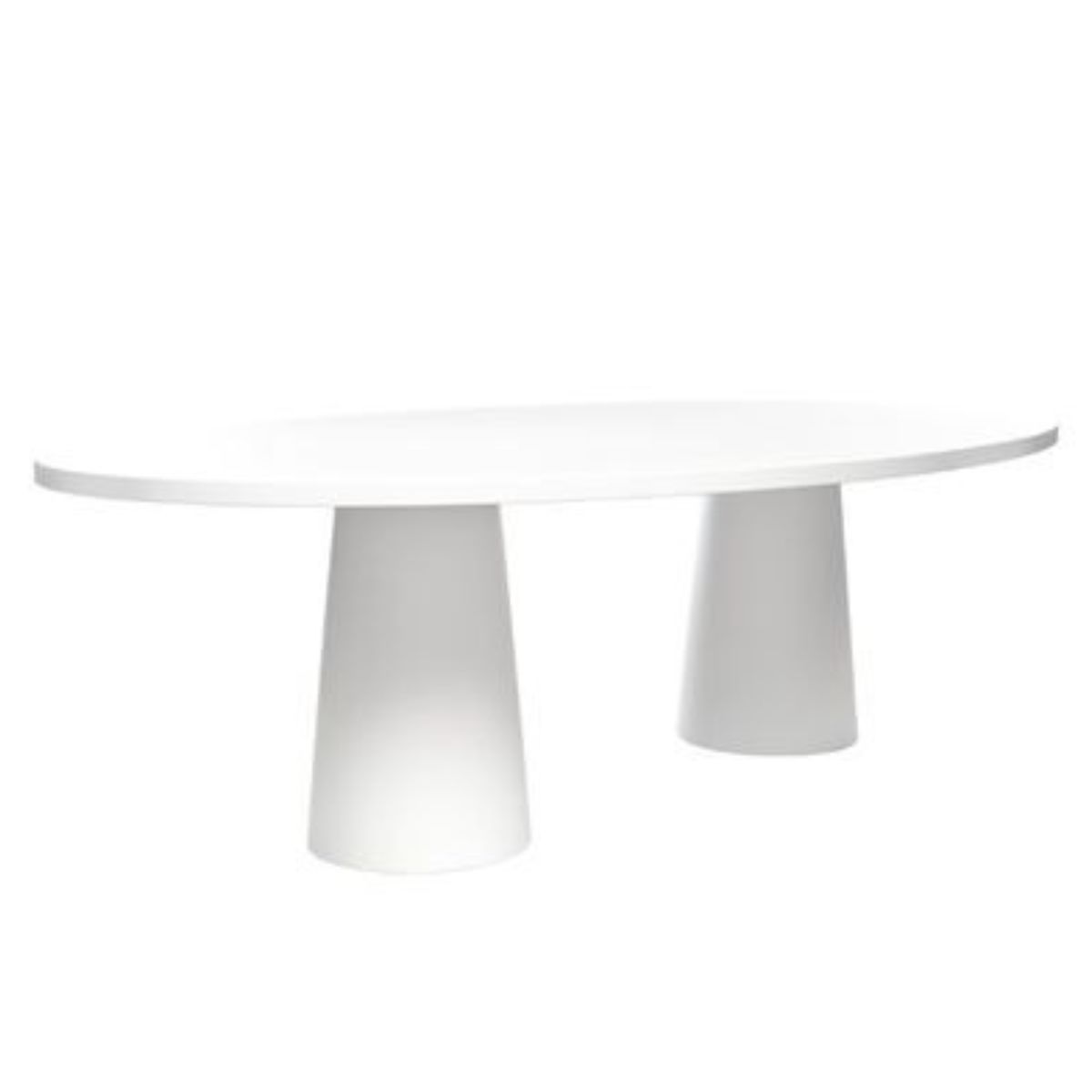 Mesa de Jantar 120x80 Cone Orgânica Nuvem cor Branca
