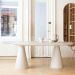 Mesa de Jantar 120x80 Cone Orgânica Nuvem cor Branca