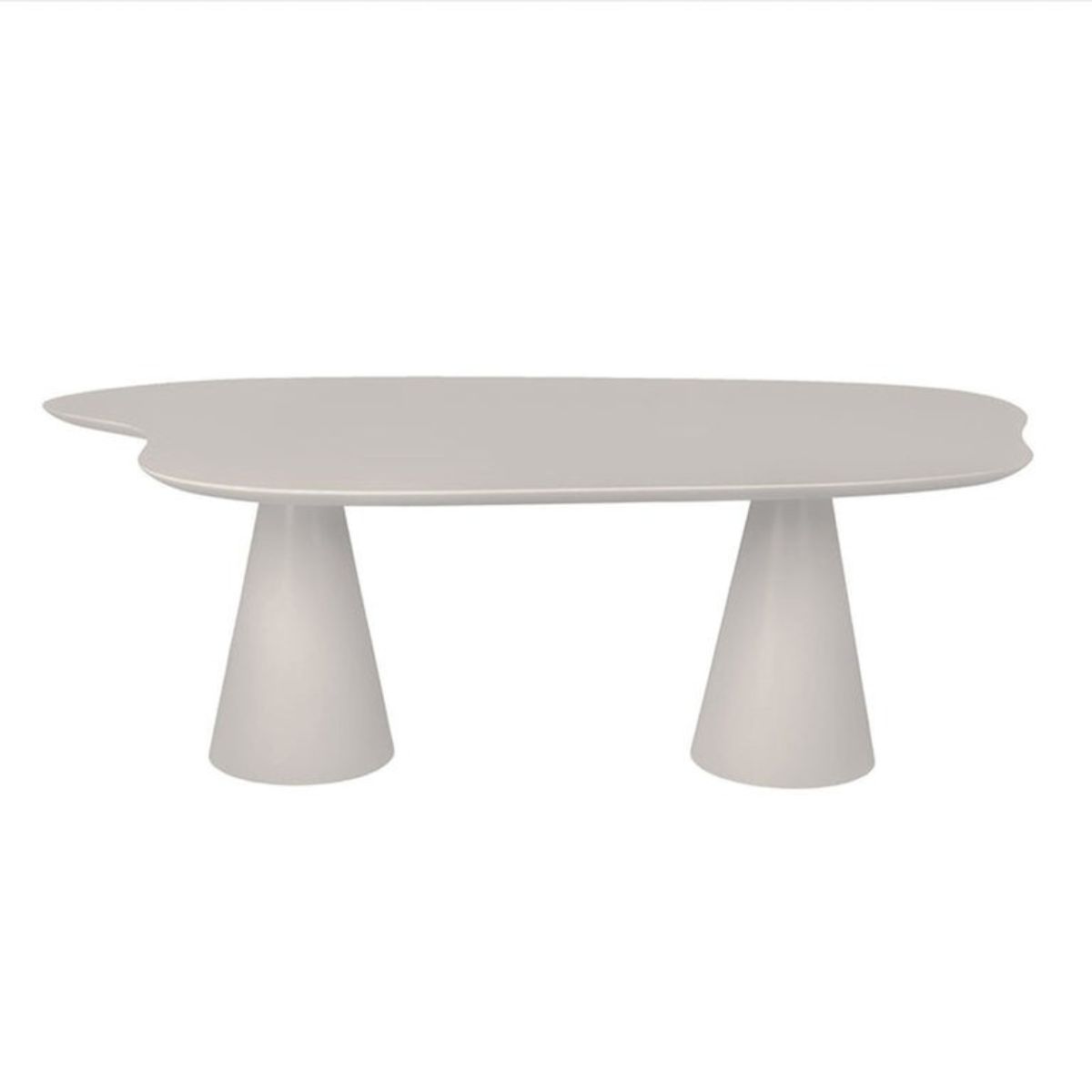Mesa de Jantar 137x90 Cone Orgânica Nuvem cor Cinza