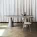 Mesa de Jantar 137x90 Cone Orgânica Nuvem cor Cinza