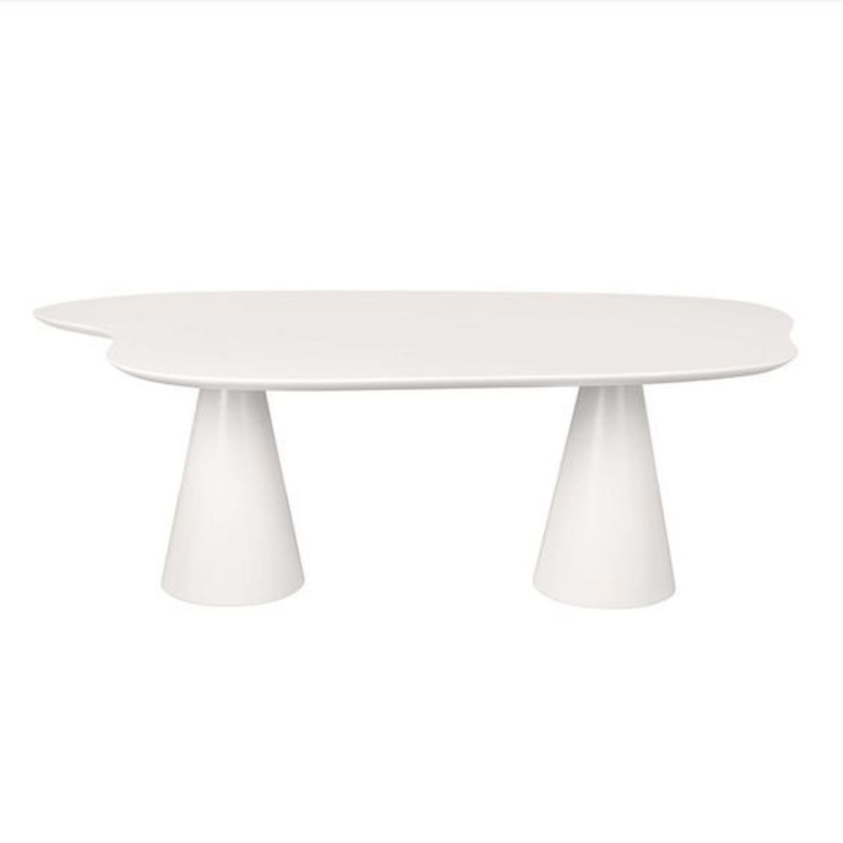 Mesa de Jantar 180x100 Cone Orgânica Nuvem cor Branca