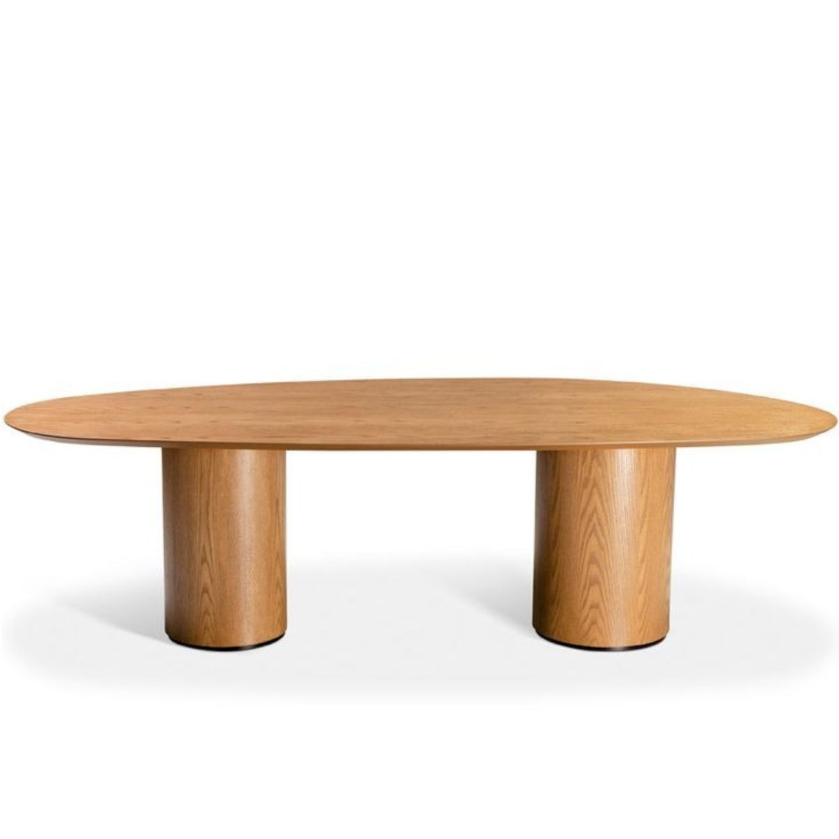Mesa de Jantar Astrid Orgânica Cilíndrica Freijó 180x100 cm